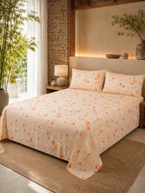 Restore Hibiscus Queen Bedsheet Set
