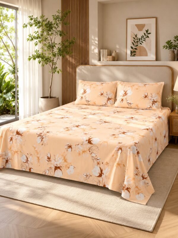 89010123114_1-1.jpg Restore Hibiscus Queen Bedsheet Set