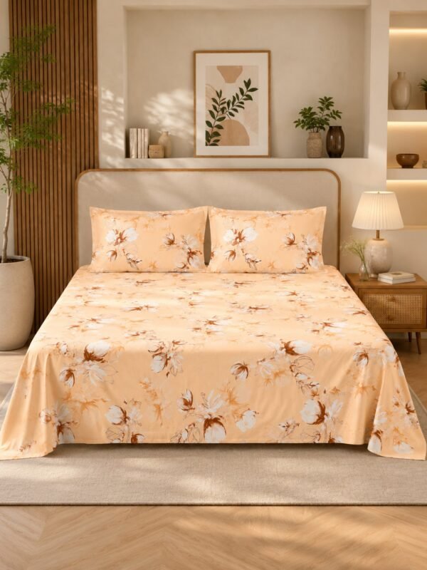 89010123114_2-1.jpg Restore Hibiscus Queen Bedsheet Set