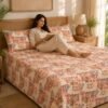 89010123190_4-1.jpg Restore Hibiscus Queen Bedsheet Set