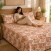 Restore Hibiscus-Bohemian Heritage Collection Queen Size Bedsheet with 2 Pillow Covers