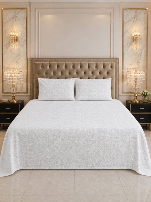 890101231935_2-1.jpg Restore Parijaat Solid King Bedsheet Set