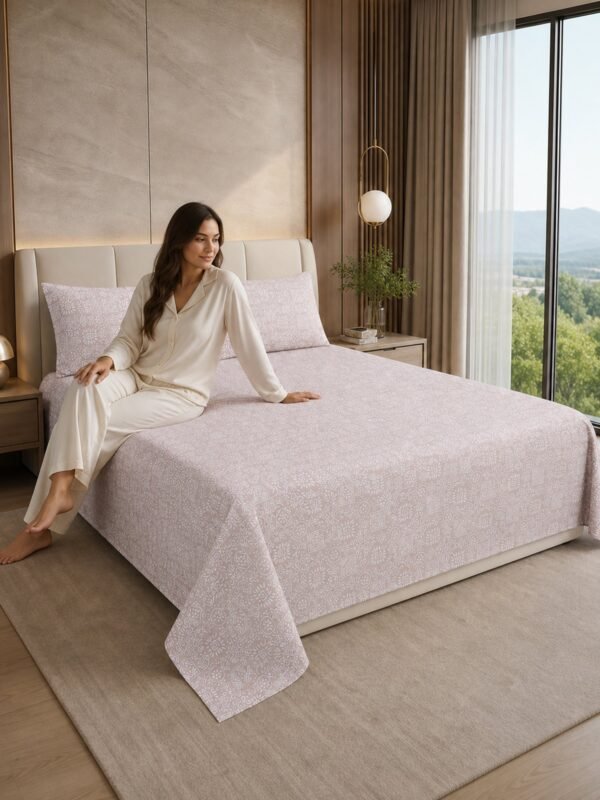 890101231980_4-1.jpg Restore Parijaat King Bedsheet Set