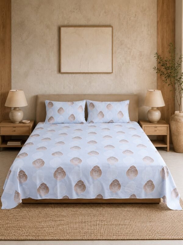 890101232222_2-1.jpg Restore Gulmohar Queen Bedsheet Set