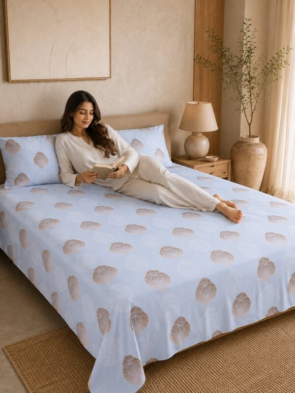 890101232222_4-1.jpg Restore Gulmohar Queen Bedsheet Set