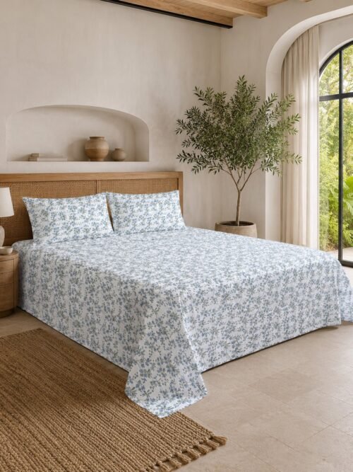 890101232260_1-1.jpg Restore Gulmohar Queen Bedsheet Set