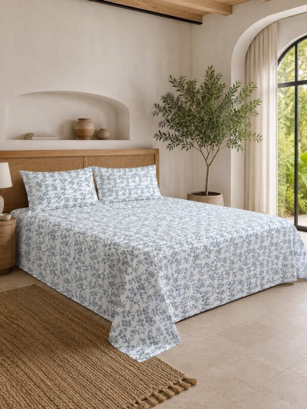890101232260_1-1.jpg Restore Gulmohar Queen Bedsheet Set