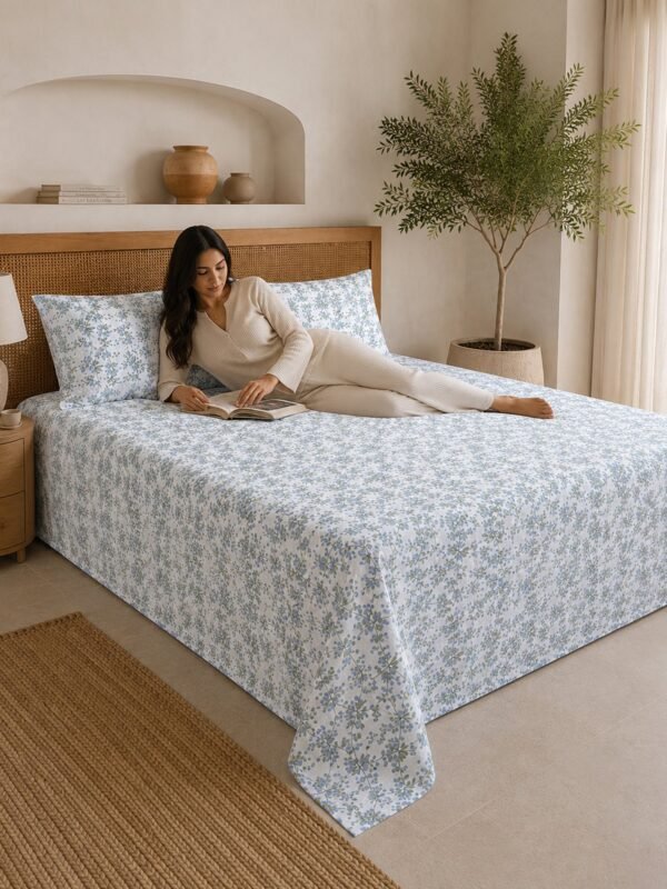 890101232260_4-1.jpg Restore Gulmohar Queen Bedsheet Set