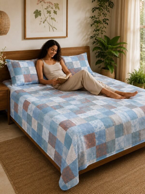 890101232383_4-2.jpg Restore Gulmohar Queen Bedsheet Set