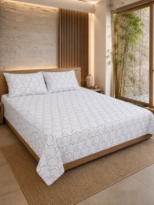 890101232444_1-1.jpg Restore Gulmohar Queen Bedsheet Set