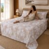 Restore Gulmohar-Timeless Heritage Collection Queen Size Bedsheet with 2 Pillow Covers