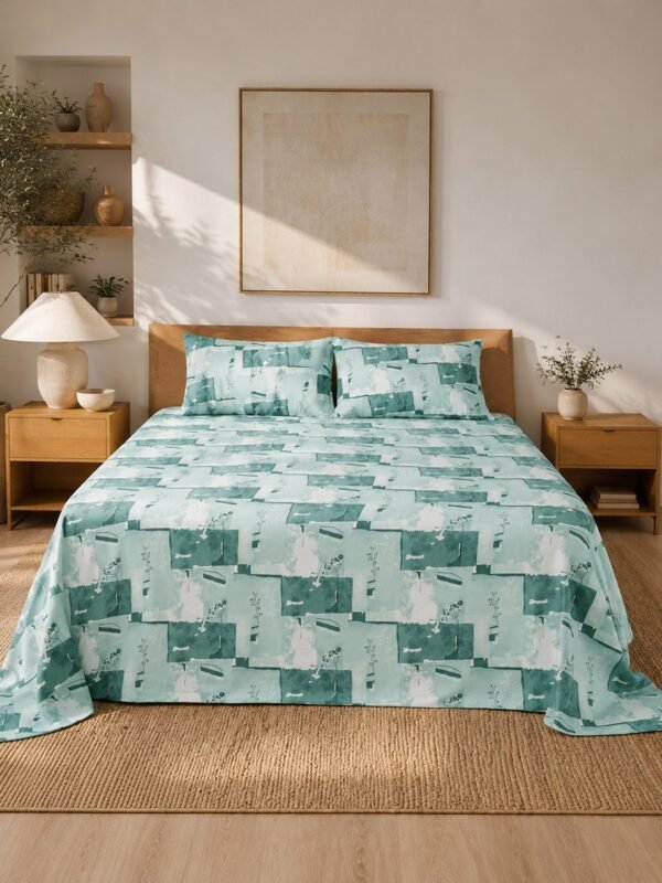 Restore Gulmohar-Timeless Heritage Collection Queen Size Bedsheet with 2 Pillow Covers