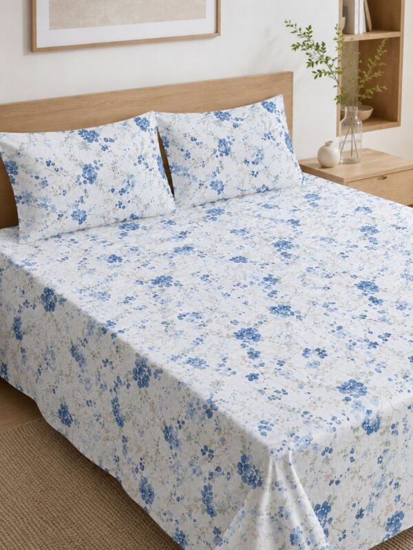 890101232727_3-1.jpg Restore Gulmohar Queen Bedsheet Set - Purple
