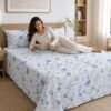 890101232727_4-1.jpg Restore Gulmohar Queen Bedsheet Set - Purple
