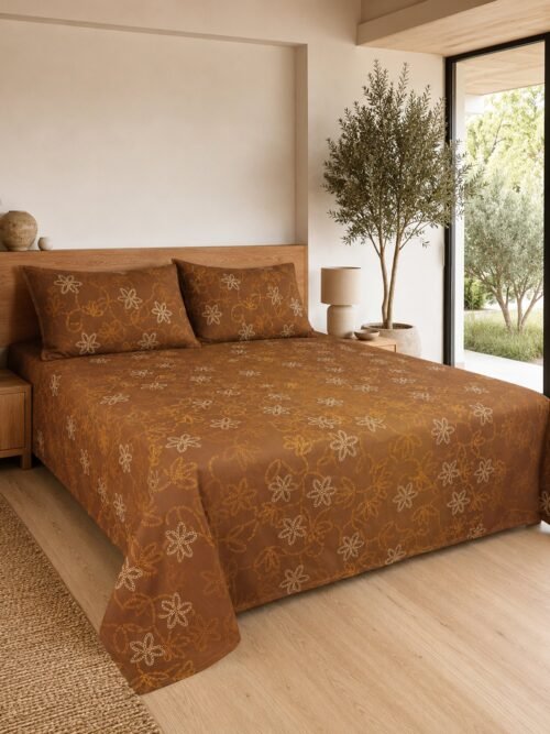 890101232802_1-1.jpg Restore Zinnia Queen Bedsheet Set