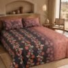 Restore Zinnia-Contemporary Collection Queen Size Bedsheet with 2 Pillow Covers