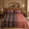Restore Zinnia-Contemporary Collection Queen Size Bedsheet with 2 Pillow Covers