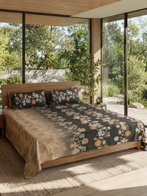 890101232888_1-1.jpg Restore Zinnia Queen Bedsheet Set