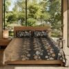 Restore Zinnia-Contemporary Collection Queen Size Bedsheet with 2 Pillow Covers