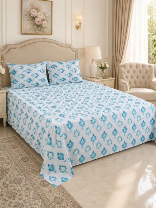 Restore Hibiscus Queen Bedsheet Set