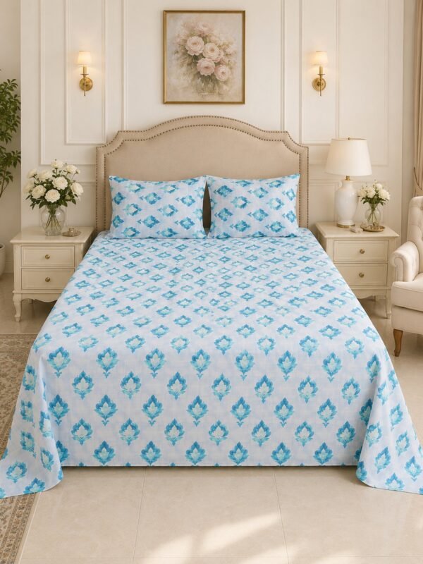 890101232994_2-1.jpg Restore Hibiscus Queen Bedsheet Set