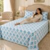 Restore Hibiscus-Bohemian Heritage Collection Queen Size Bedsheet with 2 Pillow Covers