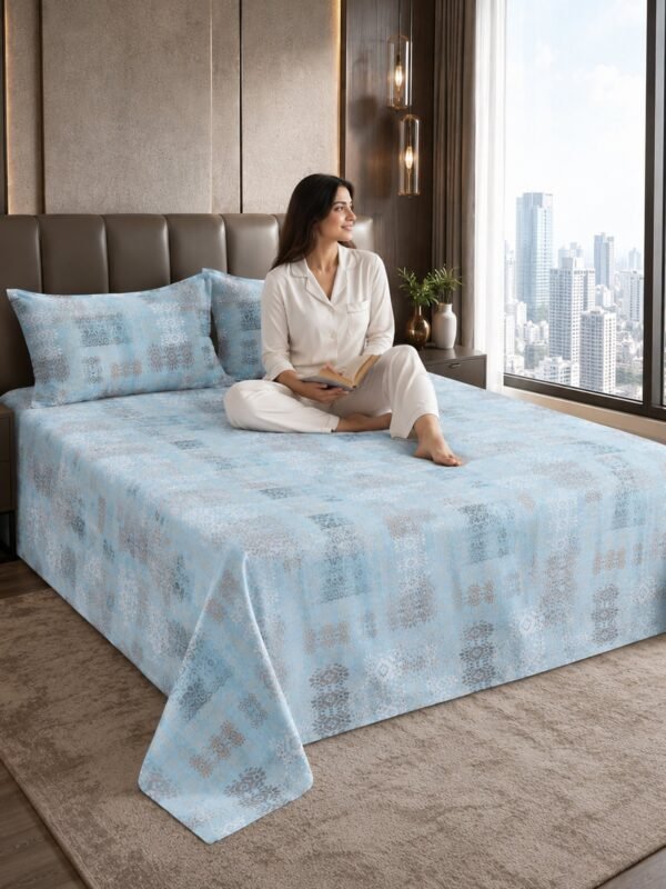 890101234172_4-1.jpg Restore Aaranya King Bedsheet Set