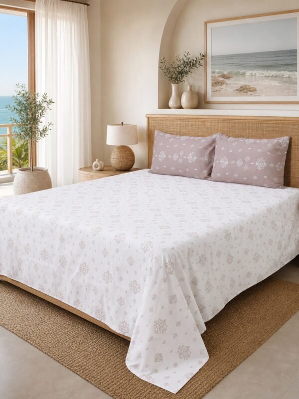 890101234240_1-1.jpg Restore Parijaat King Bedsheet Set