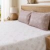 Restore Parijaat-Heritage Floral Collection King Size Bedsheet with 2 Pillow Covers