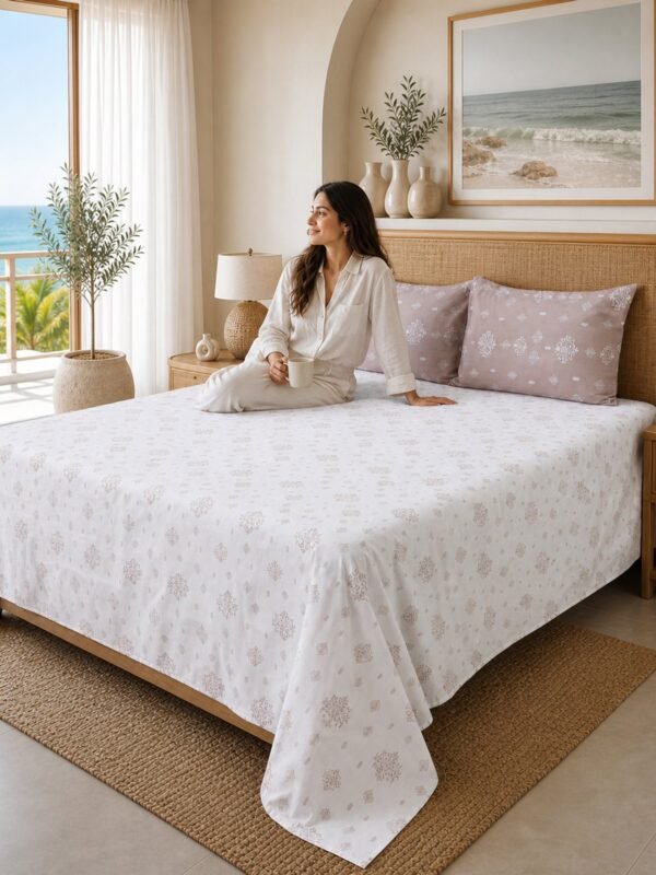 890101234240_4-1.jpg Restore Parijaat King Bedsheet Set