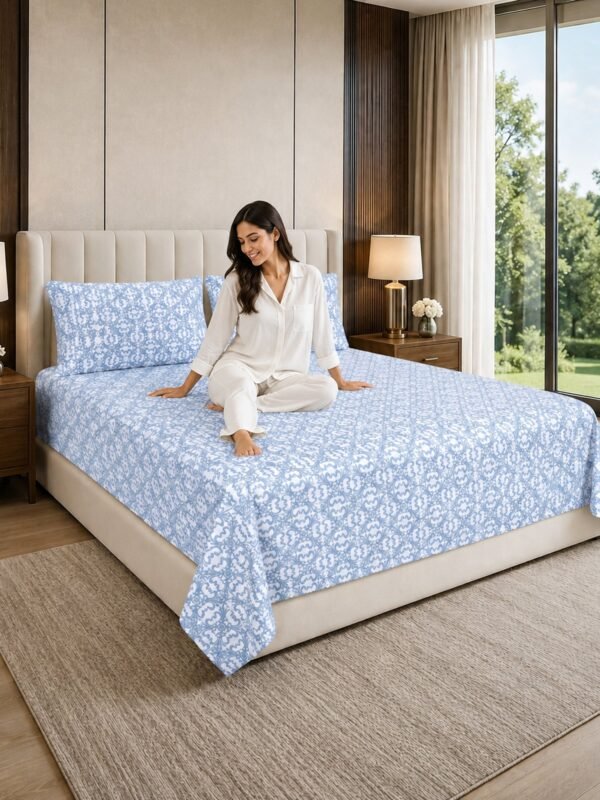 890101234431_4-1.jpg Restore Aaranya King Bedsheet Set
