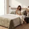 Restore Aaranya-Botanical Minimalist Collection King Size Bedsheet with 2 Pillow Covers