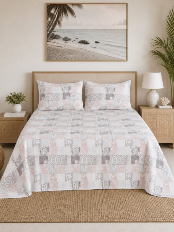 890101234493_2-1.jpg Restore Aaranya King Bedsheet Set