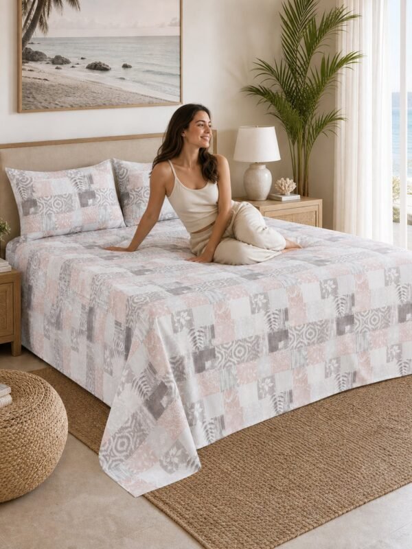 890101234493_4-1.jpg Restore Aaranya King Bedsheet Set