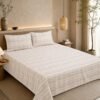 Restore Aaranya-Botanical Minimalist Collection King Size Bedsheet with 2 Pillow Covers