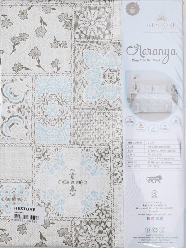 Restore Aaranya King Bedsheet Set