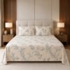 Restore Camellia-Abstract Elegance Collection Queen Size Bedsheet with 2 Pillow Covers