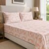 Restore Camellia-Abstract Elegance Collection Queen Size Bedsheet with 2 Pillow Covers