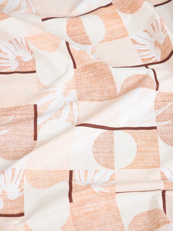 Restore Camellia-Abstract Elegance Collection Queen Size Bedsheet with 2 Pillow Covers