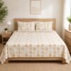 Restore Camellia-Abstract Elegance Collection Queen Size Bedsheet with 2 Pillow Covers