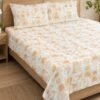 Restore Camellia-Abstract Elegance Collection Queen Size Bedsheet with 2 Pillow Covers