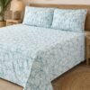 Restore Camellia-Abstract Elegance Collection Queen Size Bedsheet with 2 Pillow Covers