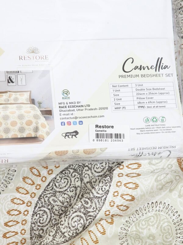 Restore Camellia Queen Bedsheet Set
